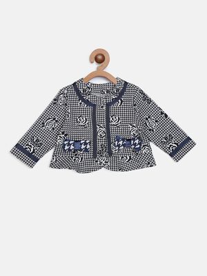 Jacquard Cardigan With Print